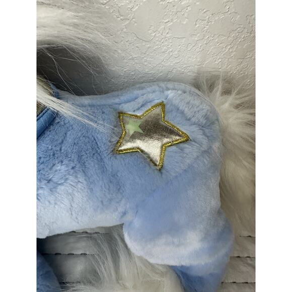 2007 Animal Alley Toys R Us Stars Unicorn Stuffed Animal Plush Blue White 18" - Picture 2 of 10